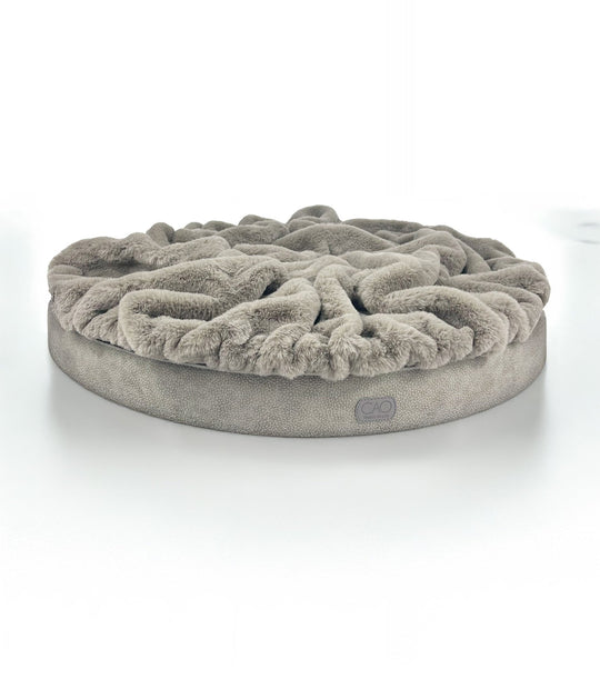 Luxury dog bed Soleil Nook in gray without frame - stylish interior for dogs & cats, size XS-L, high-quality design for your home