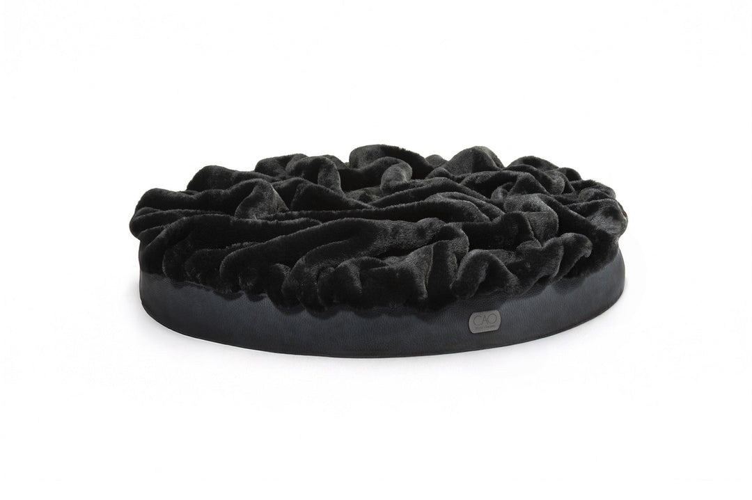 Luxury dog bed Soleil Nook in black without frame - stylish interior for dogs & cats, size XS-L, high-quality design for your home
