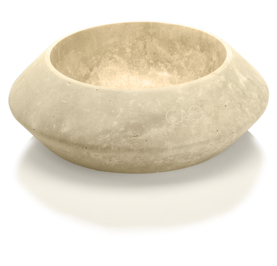 Pietra Napf aus Travertin – minimalistisches Naturstein-Design für Hunde & Katzen